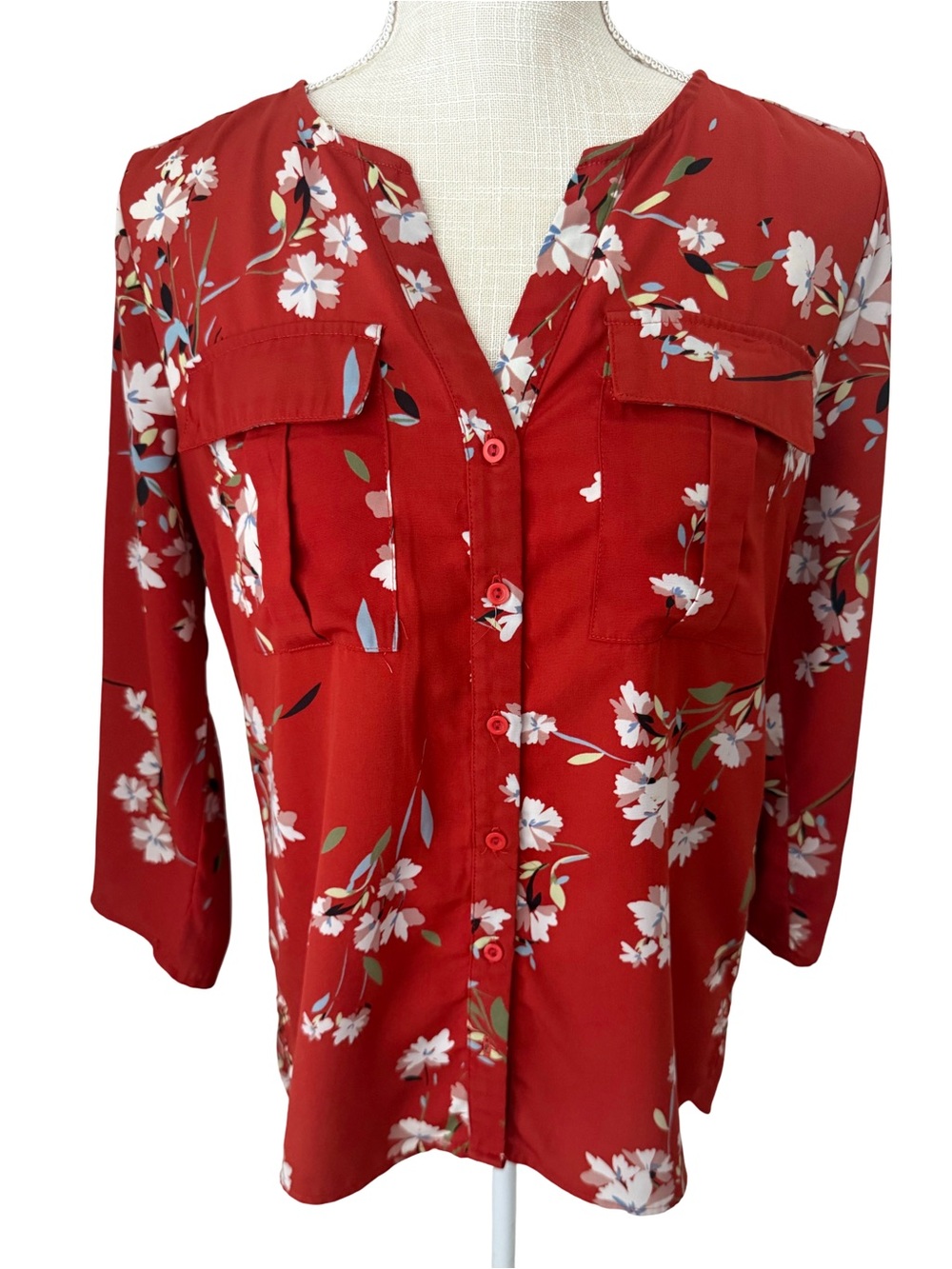 Forever 21 Floral Button-Up Blouse